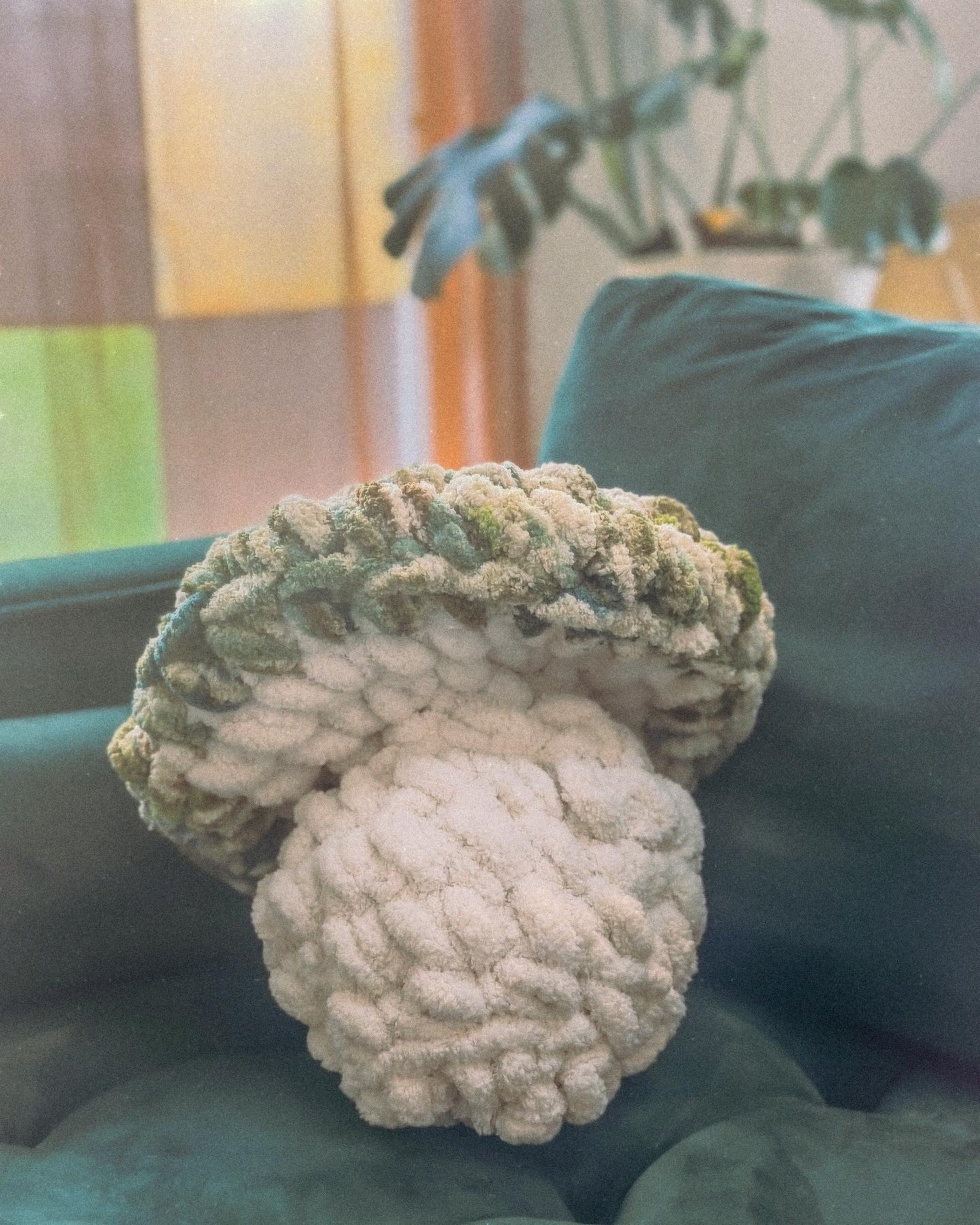 Crochet Mushroom Pillow